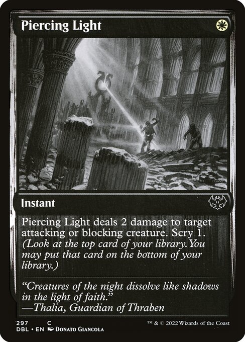 Magic the Gathering Card - Piercing Light - MTG Circle