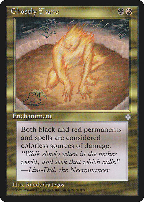 Magic the Gathering Card - Ghostly Flame - MTG Circle
