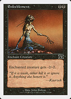 Magic the Gathering Card - Enfeeblement - MTG Circle