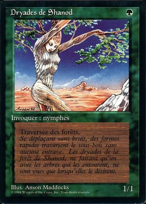 Magic the Gathering Card - Shanodin Dryads - MTG Circle