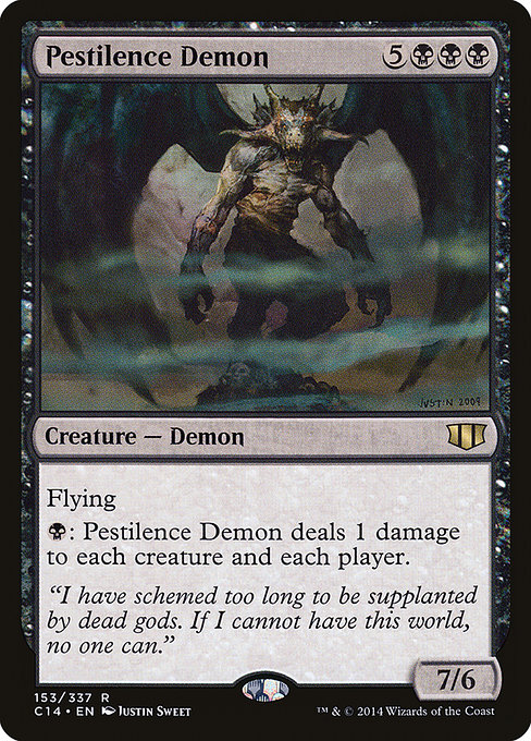 Magic the Gathering Card - Pestilence Demon - MTG Circle