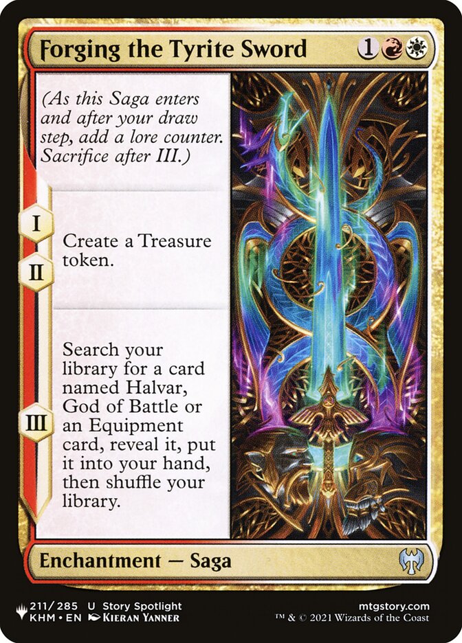 Magic the Gathering Card - Forging the Tyrite Sword - MTG Circle