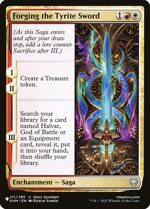 Magic the Gathering Card - Forging the Tyrite Sword - MTG Circle