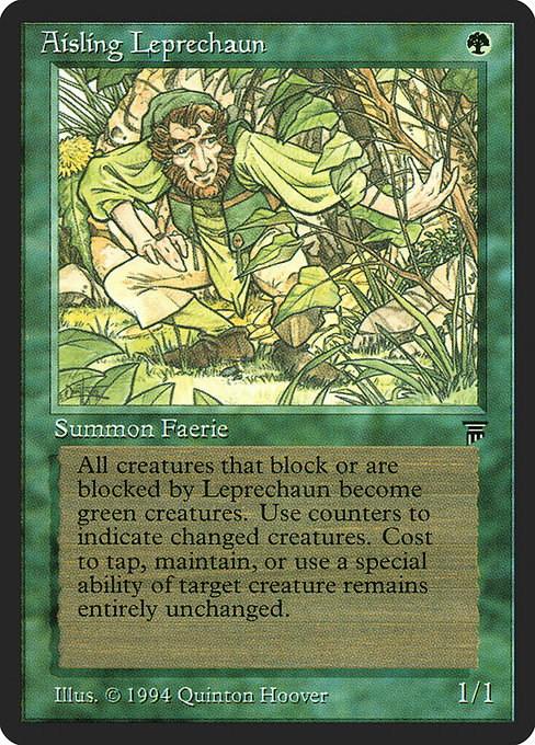 Magic the Gathering Card - Aisling Leprechaun - MTG Circle