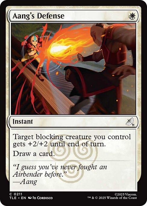 Magic the Gathering Card - Aang's Defense - MTG Circle