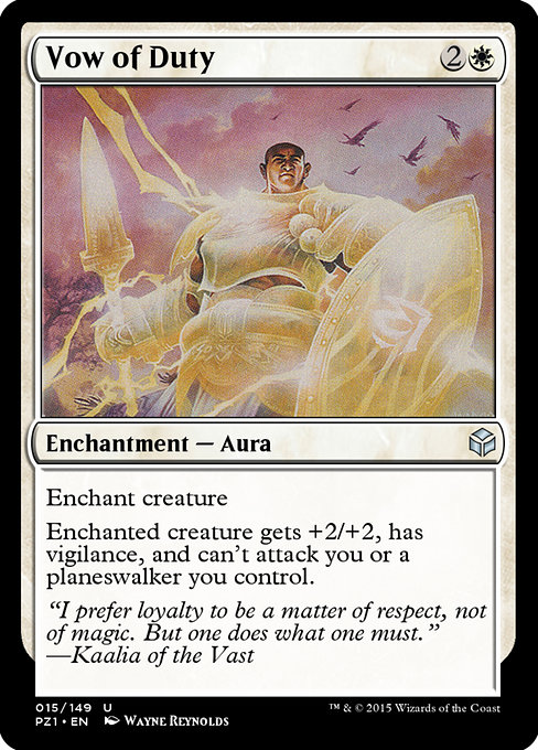 Magic the Gathering Card - Vow of Duty - MTG Circle