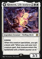 Magic the Gathering Card - Klement, Life Acolyte - MTG Circle