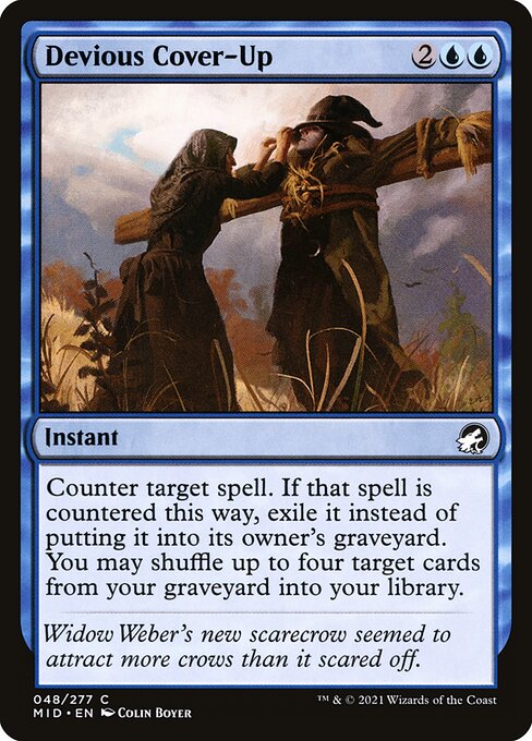 Magic the Gathering Card - Devious Cover-Up - MTG Circle