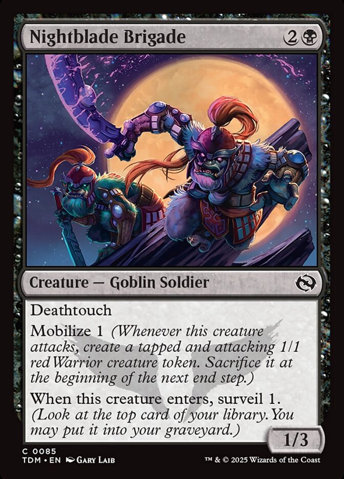 Magic the Gathering Card - Nightblade Brigade - MTG Circle
