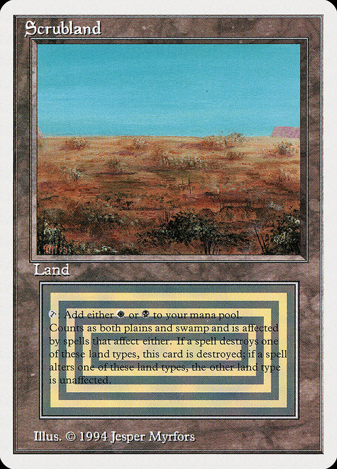 Magic the Gathering Card - Scrubland - MTG Circle