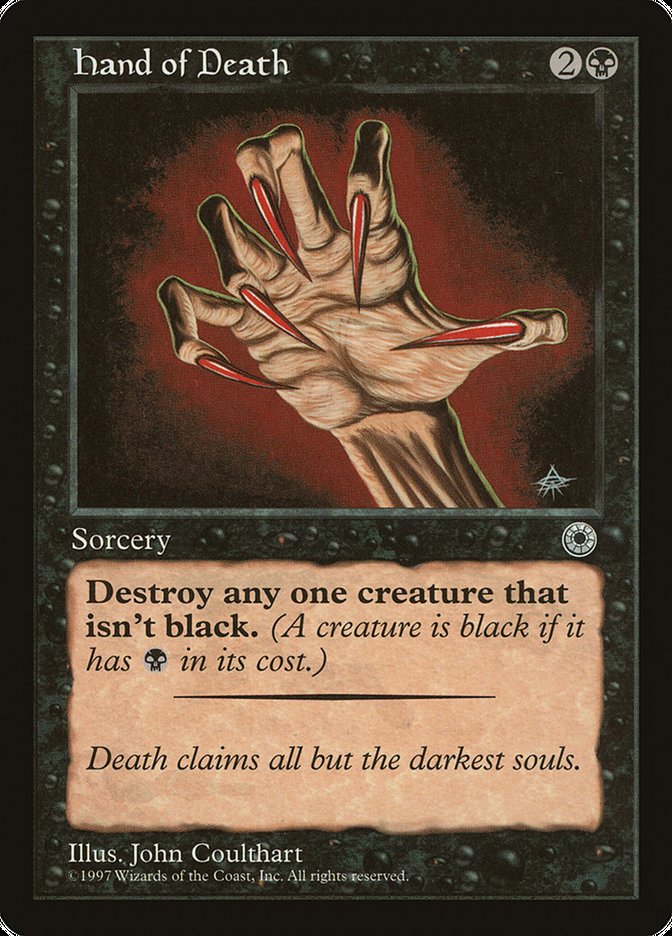 Magic the Gathering Card - Hand of Death - MTG Circle