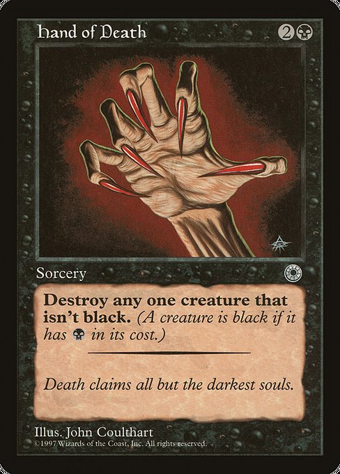 Magic the Gathering Card - Hand of Death - MTG Circle