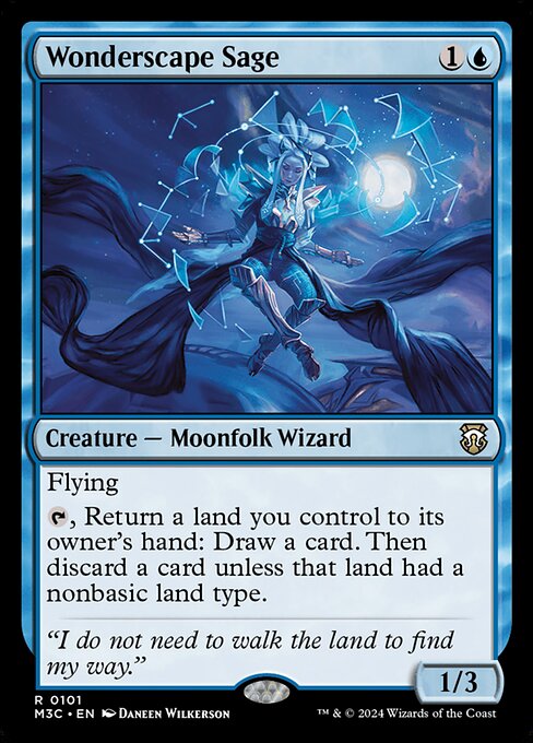 Magic the Gathering Card - Wonderscape Sage - MTG Circle