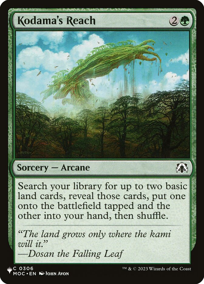 Magic the Gathering Card - Kodama's Reach - MTG Circle