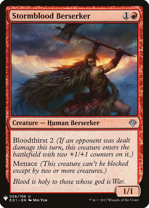 Magic the Gathering Card - Stormblood Berserker - MTG Circle
