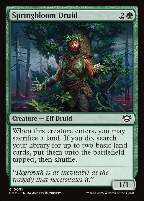 Magic the Gathering Card - Springbloom Druid - MTG Circle
