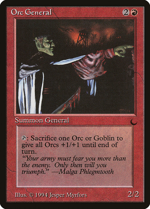 Magic the Gathering Card - Orc General - MTG Circle