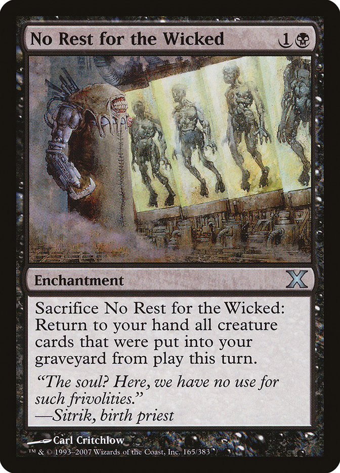 Magic the Gathering Card - No Rest for the Wicked - MTG Circle