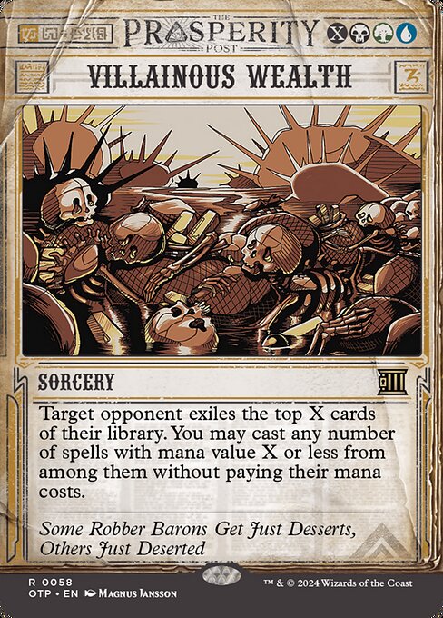 Magic the Gathering Card - Villainous Wealth - MTG Circle