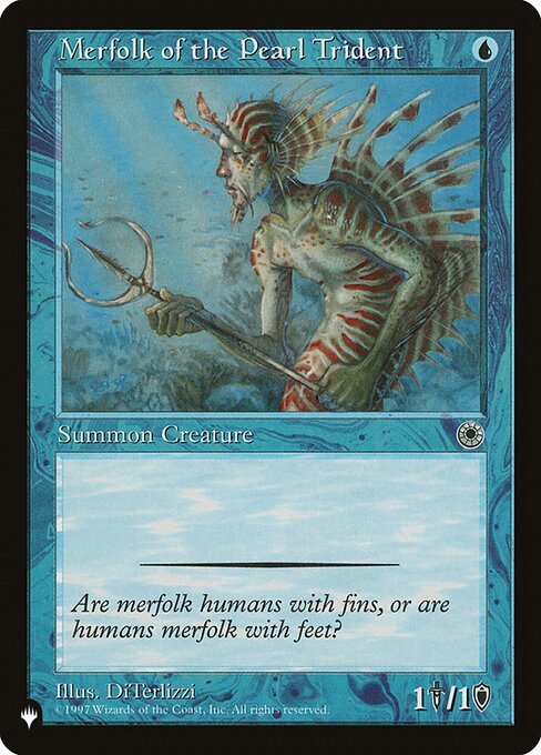 Magic the Gathering Card - Merfolk of the Pearl Trident - MTG Circle