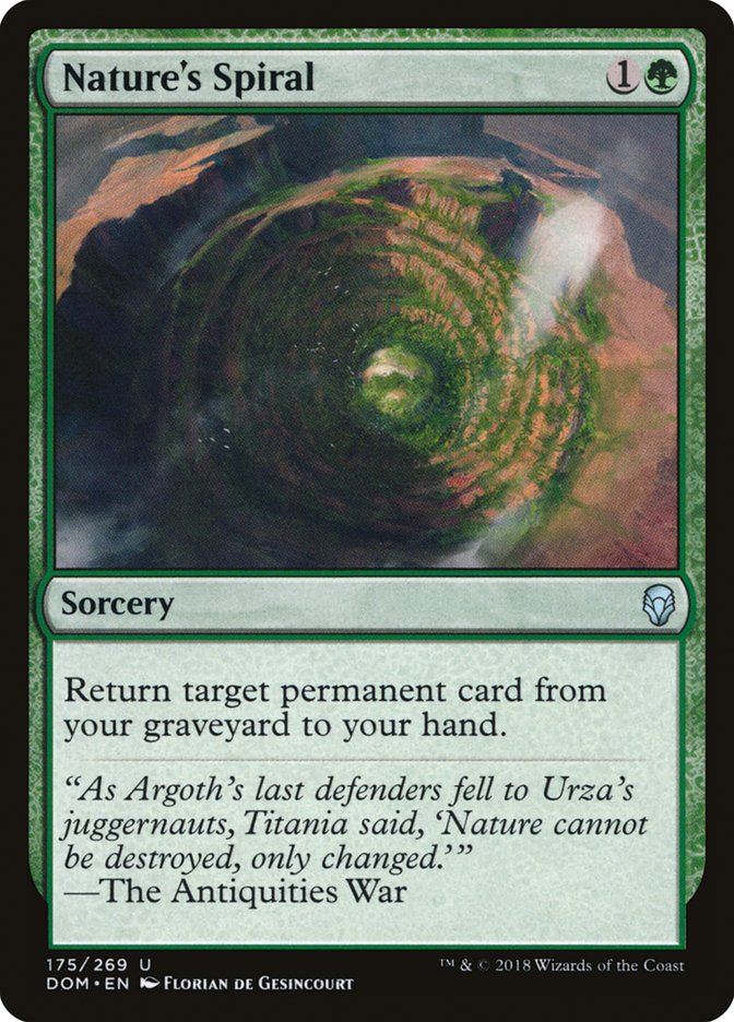 Magic the Gathering Card - Nature's Spiral - MTG Circle