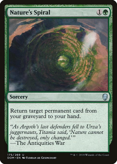 Magic the Gathering Card - Nature's Spiral - MTG Circle