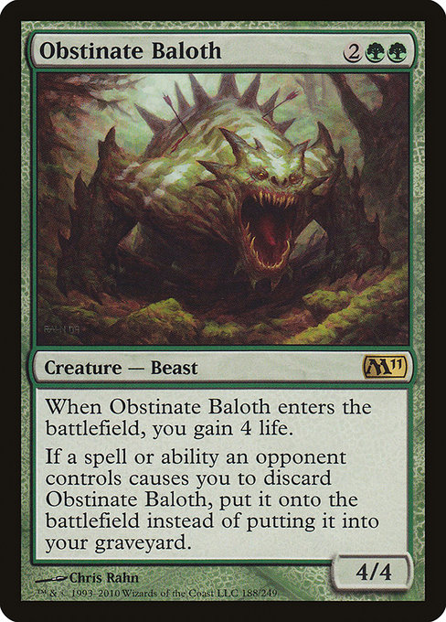 Magic the Gathering Card - Obstinate Baloth - MTG Circle