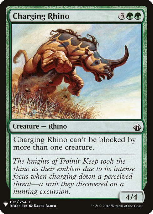 Magic the Gathering Card - Charging Rhino - MTG Circle