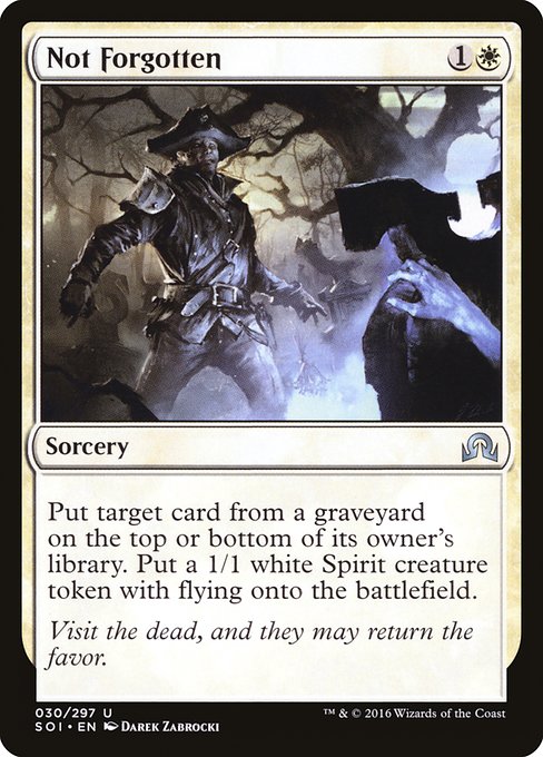Magic the Gathering Card - Not Forgotten - MTG Circle