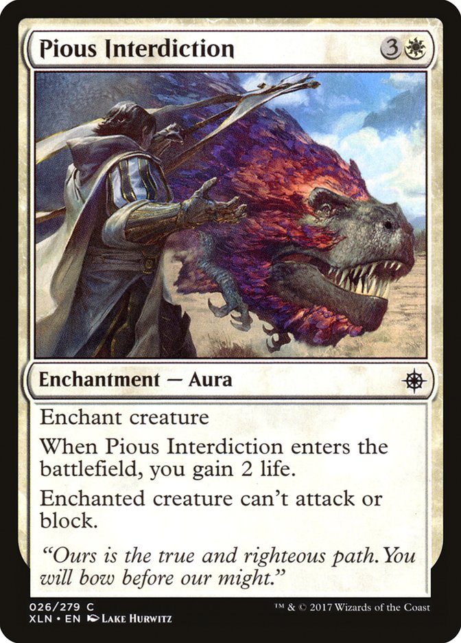 Magic the Gathering Card - Pious Interdiction - MTG Circle