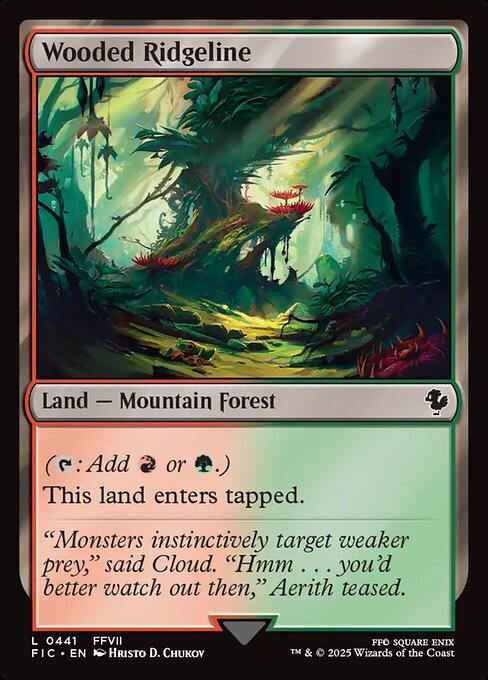 Magic the Gathering Card - Wooded Ridgeline - MTG Circle