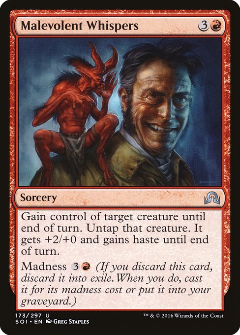 Magic the Gathering Card - Malevolent Whispers - MTG Circle