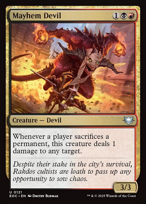 Magic the Gathering Card - Mayhem Devil - MTG Circle