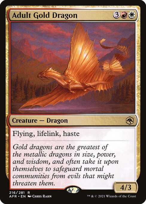 Magic the Gathering Card - Adult Gold Dragon - MTG Circle