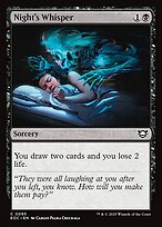 Magic the Gathering Card - Night's Whisper - MTG Circle