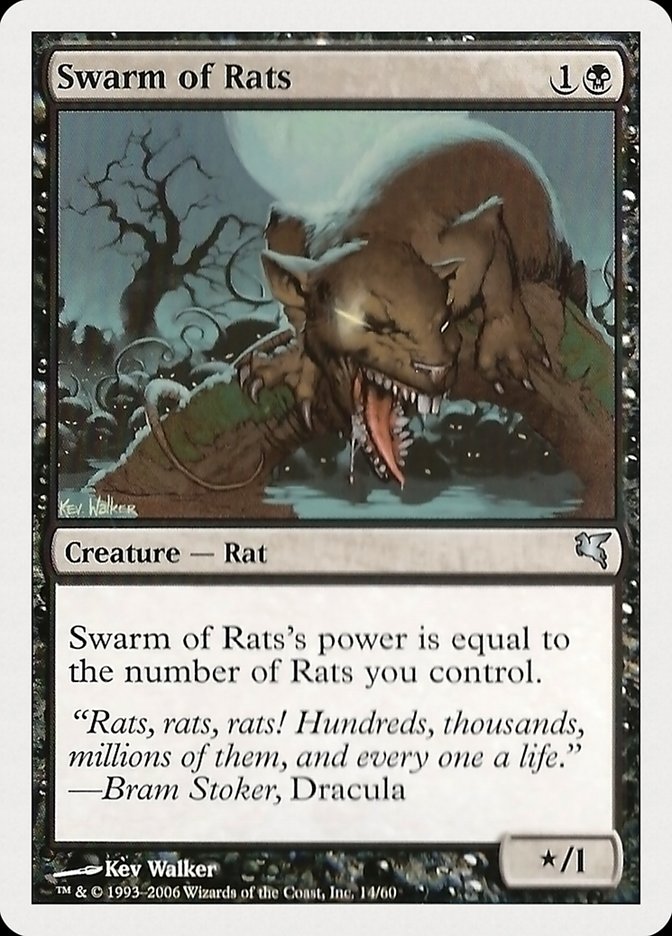 Magic the Gathering Card - Swarm of Rats - MTG Circle