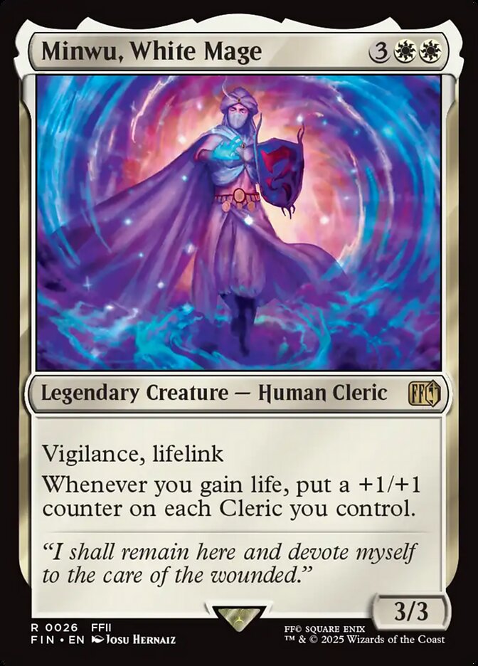 Magic the Gathering Card - Minwu, White Mage - MTG Circle