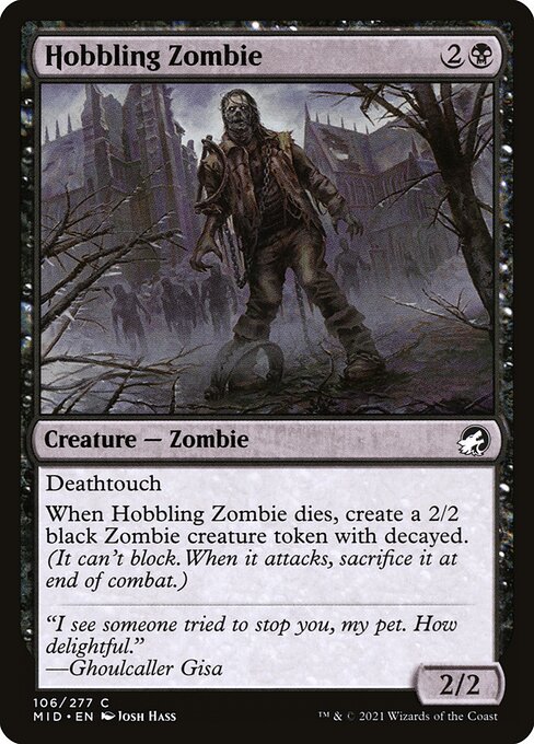 Magic the Gathering Card - Hobbling Zombie - MTG Circle