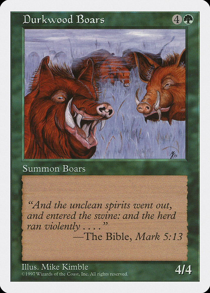 Magic the Gathering Card - Durkwood Boars - MTG Circle