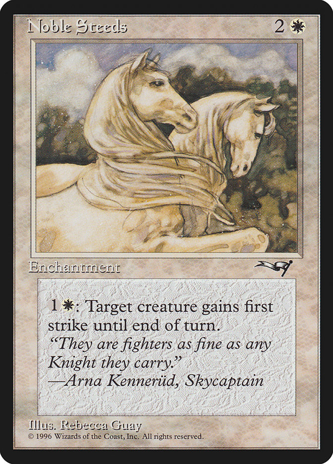 Magic the Gathering Card - Noble Steeds - MTG Circle