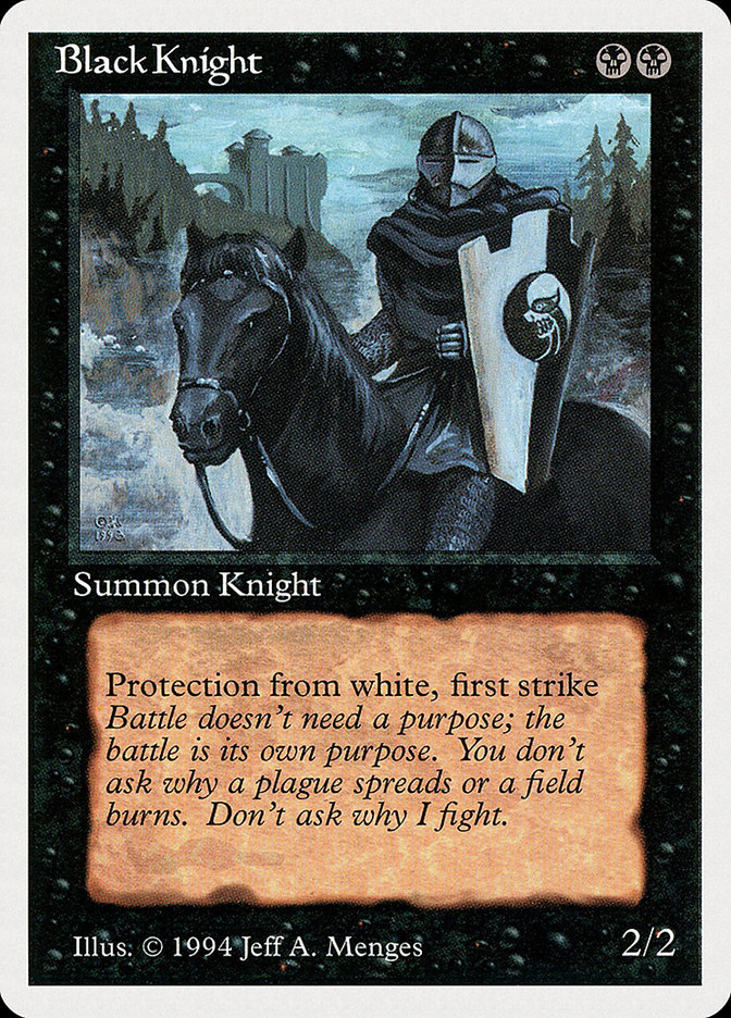 Magic the Gathering Card - Black Knight - MTG Circle