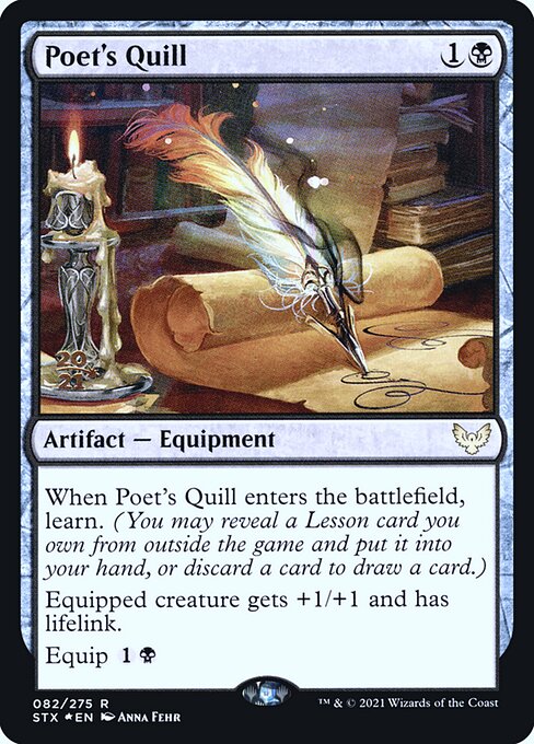 Magic the Gathering Card - Poet's Quill - MTG Circle