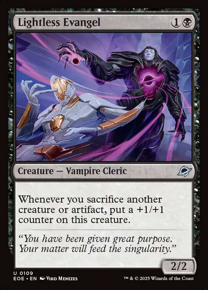 Magic the Gathering Card - Lightless Evangel - MTG Circle