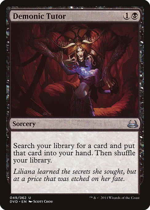 Magic the Gathering Card - Demonic Tutor - MTG Circle