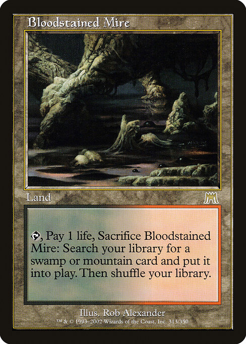 Magic the Gathering Card - Bloodstained Mire - MTG Circle