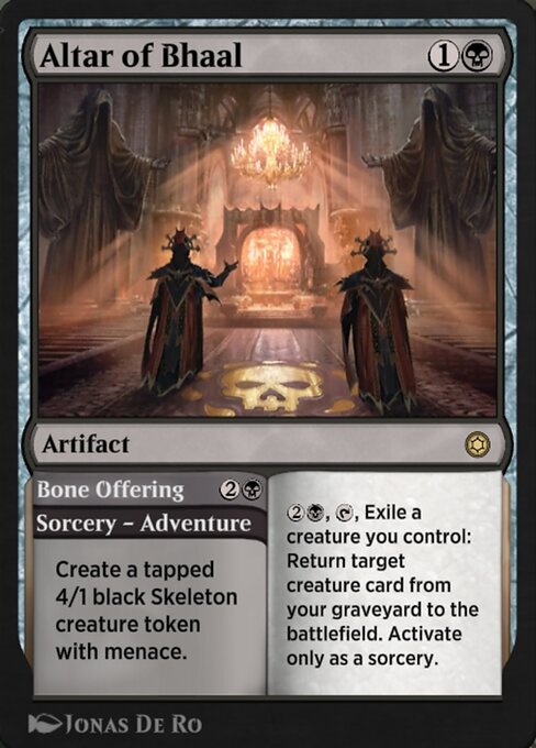 Magic the Gathering Card - Altar of Bhaal // Bone Offering - MTG Circle