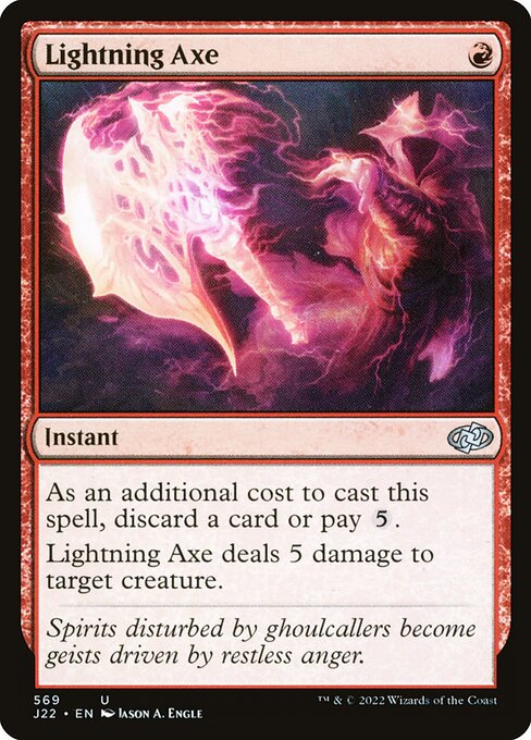 Magic the Gathering Card - Lightning Axe - MTG Circle