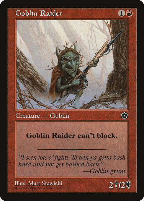 Magic the Gathering Card - Goblin Raider - MTG Circle