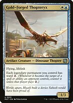 Magic the Gathering Card - Gold-Forged Thopteryx - MTG Circle