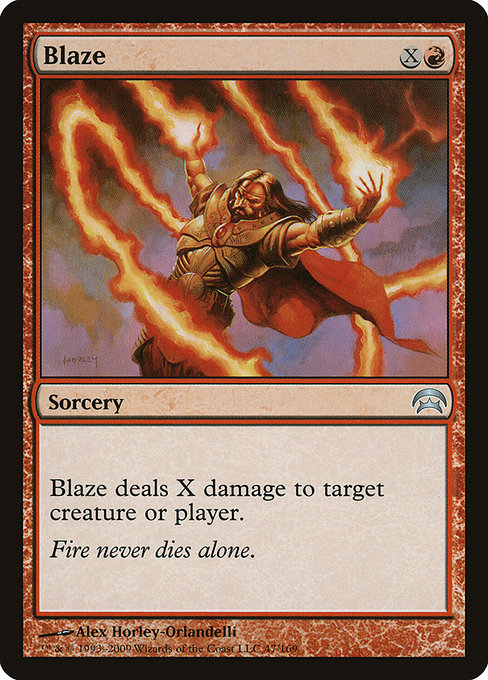 Magic the Gathering Card - Blaze - MTG Circle
